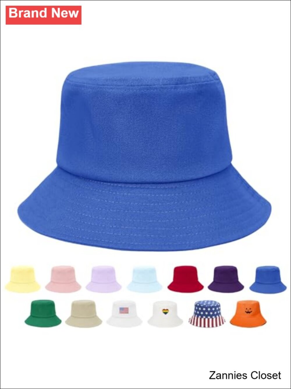 🤠 Cotton Bucket Hat Sun Protection Beach Fishing Outdoor Solid Casual